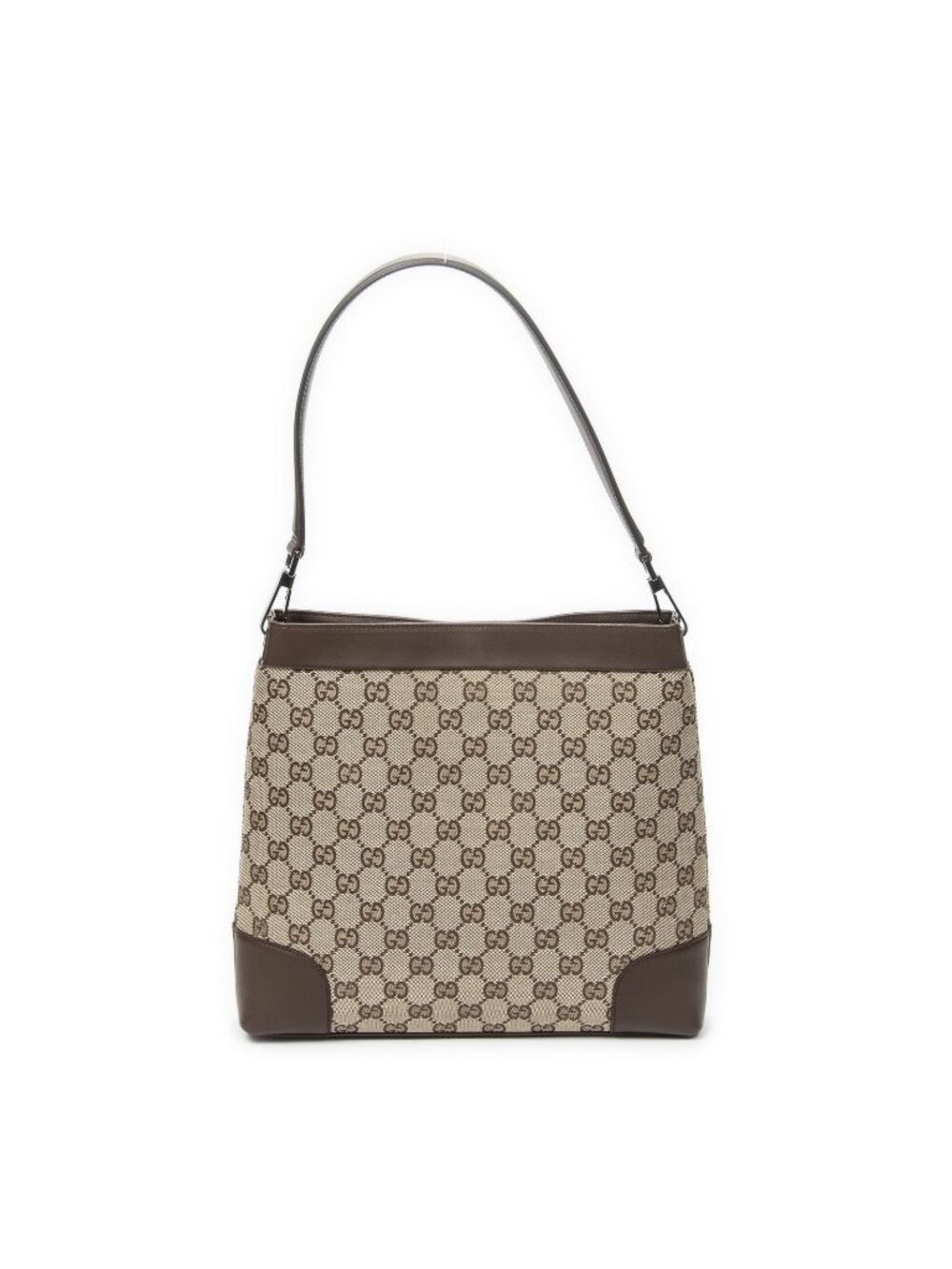 Gucci Shoulder Hobo Beige Brown GG Canvas